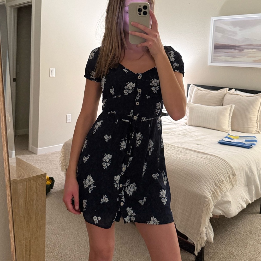 Abercrombie & Fitch Navy Floral Mini Dress